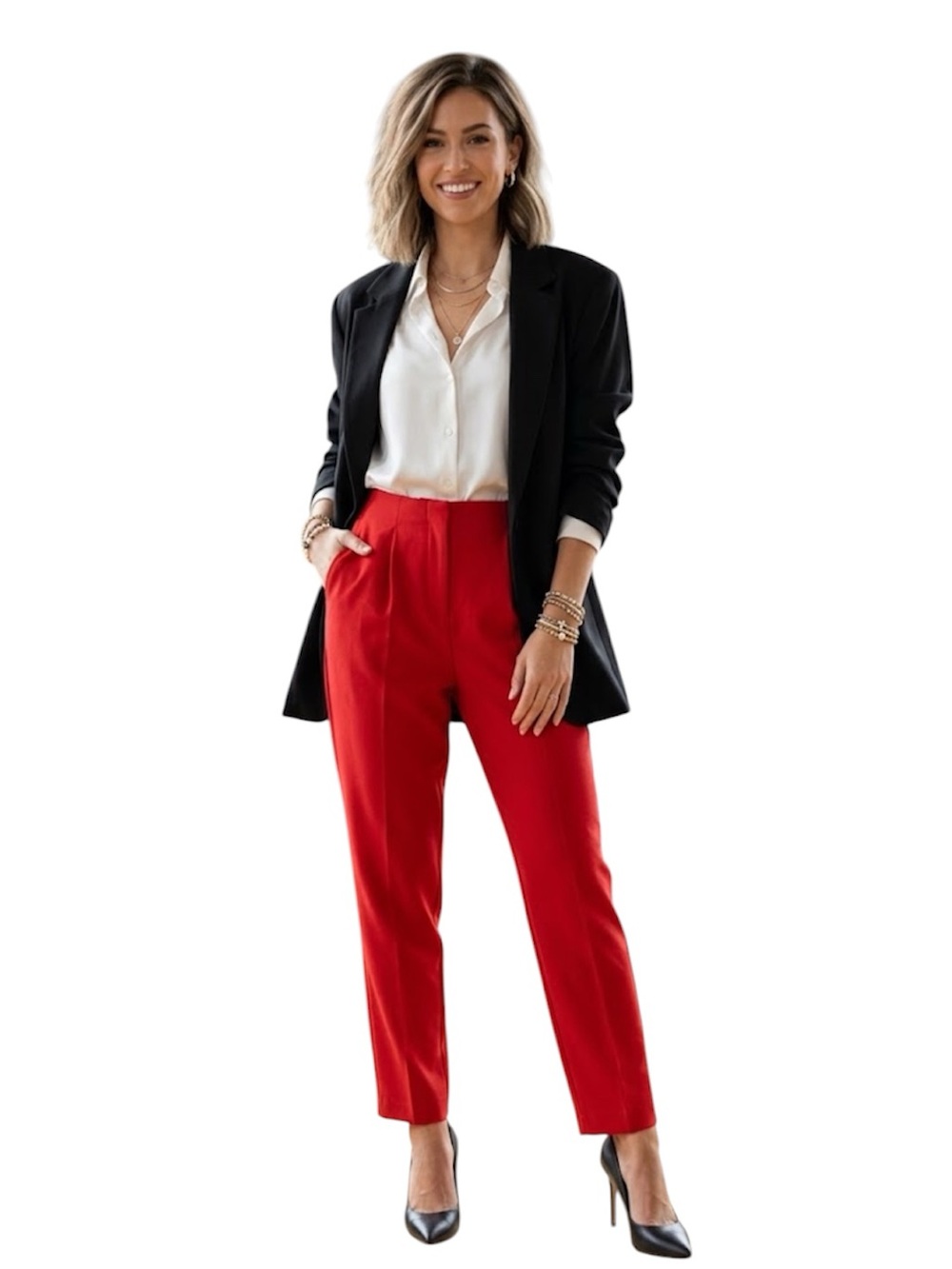 NWT A New Day Stretch Tailored Red Dress Pants Size: 4